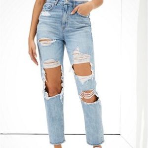 American Eagle Distressed Mom Jeans